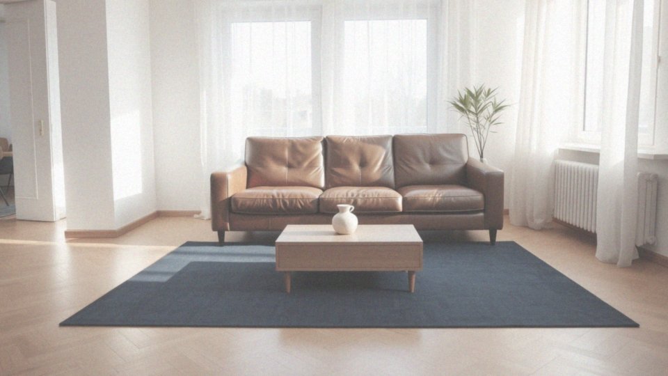 Dlaczego granatowy dywan tworzy elegancki zestaw z brązową kanapą?